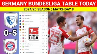 BOCHUM vs BAYERN MUNCHEN ¦ Germany Bundesliga 202425 Table amp Standings Matchday 8 [upl. by Hannavas]