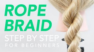 How To Rope Braid Step by Step For Beginners  EverydayHairInspiration [upl. by Lucilla]