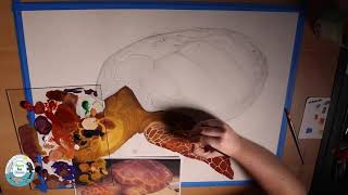 Loggerhead Turtle Illustration Video [upl. by Eijneb630]