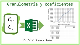 Coeficientes de la curva granulométrica  Excel paso a paso [upl. by Lang48]