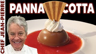 Chocolate Panna Cotta amp Strawberry Sauce  Chef JeanPierre [upl. by Goodrow]