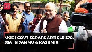 Modi govt scraps Article 370 35A in J state reorganised Ladakh separate UT [upl. by Garald989]