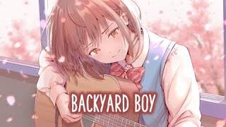 Nightcore  Backyard Boy Lyrics [upl. by Alfeus]