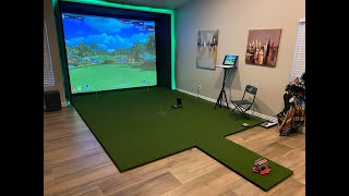 Indoor Golf Simulator Build with Carls Enclosure MevoGC2 and Optoma GT1090HDR [upl. by Eidda]