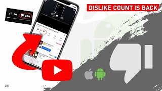 How to Add back YouTube Dislike Count for Mobile EASY [upl. by Margit]