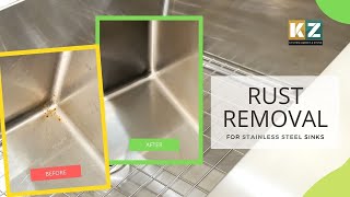 How to Remove Rust from Stainless Steel Sinks [upl. by Derte]