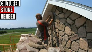 Installing Cultured Stone Veneer Fieldstone Homesteading [upl. by Pallaten]