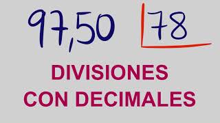 DIVISIONES DECIMALES  EJERCICIOS RESUELTOS [upl. by Orferd]