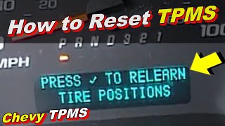 How to ReSet TPMS Tire Pressure Monitoring System  Short Version Quick and Easy [upl. by Otsugua]