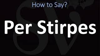 How to Pronounce Per Stirpes CORRECTLY [upl. by Ardnauqal]