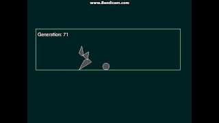 Genetic algorithm Learning to jump over ball [upl. by Lockhart907]