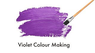 Violet Colour Making  How to make Violet Colour  Acrylic Colour Mixing  Almin Creatives [upl. by Addie]