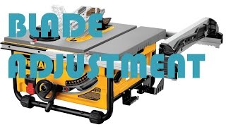 HOW TO Dewalt Table Saw Blade Alignment [upl. by Aivizt426]