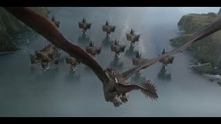 Daenerys DESTROYS Iron Fleet and Golden Company DRACARYS [upl. by Westland]