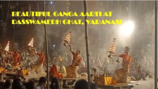 GANGA AARTI AT DASSWAMEDH GHAT VARANASI [upl. by Cheria]