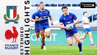 Italy v France  EXTENDED Highlights  Dupont Stars in BonusPoint Win  Guinness Six Nations 2021 [upl. by Krm]