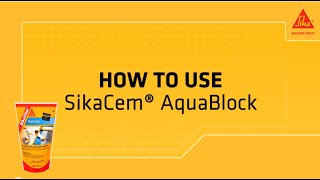 SikaCem® AquaBlock – effective waterstop [upl. by Malynda]