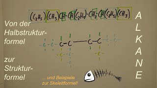 Von der Halbstruktur zur Strukturformel und Skelettformel [upl. by Virendra]