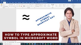 How to type approximate symbol in Microsoft word [upl. by Thurnau234]