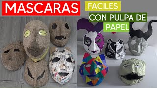 MASCARAS HECHAS DE PAPEL PAPER MACHE MASKS [upl. by Zubkoff651]