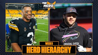 Herd Hierarchy Russell Wilsons Steelers jump in Bills sit at No 7 in Week 8  NFL  THE HERD [upl. by Klinges]