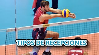 DISTINTOS TIPOS DE RECEPCIONES EN VOLEIBOL 🏐 [upl. by Nanah]