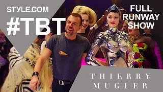 Thierry Mugler’s 20th Anniversary Full Runway Show  TBT with Tim Blanks  Stylecom [upl. by Ennovihc]