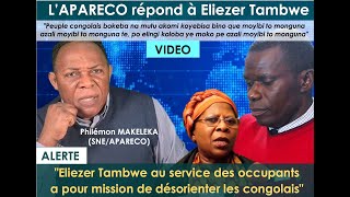 L’apareco repond a Eliezer Tambwe La replique de Philemon Makieleka SNE [upl. by Haines]