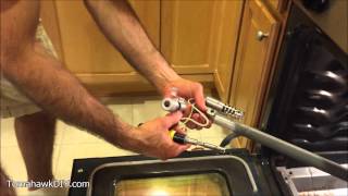 Gas Oven Wont Heat  How to Repair Part 2 of 2 Replace Ignitor [upl. by Pincas]