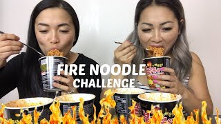 FIRE NOODLE CHALLENGE  NE Lets Eat  SAS ASMR [upl. by Jar725]