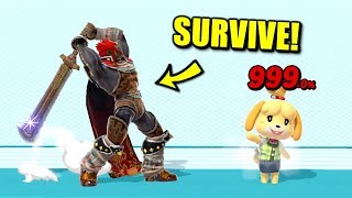 Super Smash Bros Ultimate  Who Can Survive Ganondorfs Forward Smash at 999 [upl. by Gilmore]