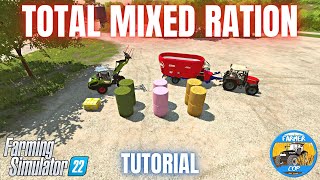 GUIDE TO TOTAL MIXED RATION TMR  Farming Simulator 22 [upl. by Eanert]