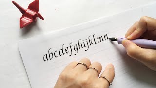 Italic Calligraphy Tutorial  Beginners Alphabet Demo [upl. by Huba]