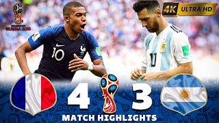 Argentina  France 34  World Cup 2018  Extended Highlights amp Goals 4K [upl. by Kamin446]