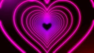 Neon Lights Heart Motion Background  Neon Light Heart Tunnel Free VJ Loops  4K VJ Loops 2020 [upl. by Eahs140]