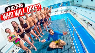 Regular People vs OLYMPIC DIVING  Tough Challenge at the Swimming Pool [upl. by Kawasaki872]