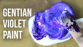 Making Acrylic and Oil Paint from Gentian Violet Crystal Violet [upl. by Latrice]