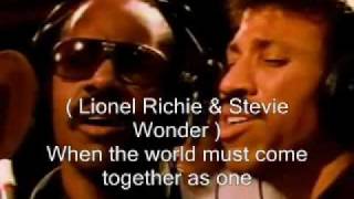 We are the world  USA Africa  singers name lyric [upl. by Dang]