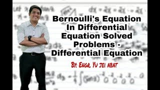 Bernoullis Equation in Differential Equation Solved Problems  Differential Equation [upl. by Seabury22]