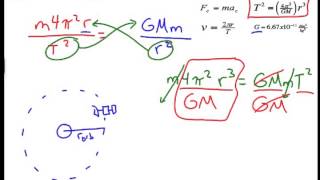 Calculations for Earths Geosynchronous aka Geostationary Orbit Physics Problem [upl. by Ithnan]