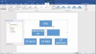 How to Create an Organization Chart in Word 2016 [upl. by Haet43]