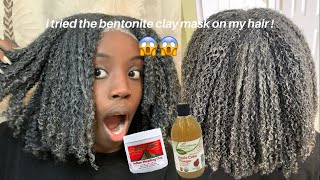 BENTONITE CLAY CHANGED MY NATURAL HAIR  DIY HAIR AND SCALP MASK [upl. by Nahem]