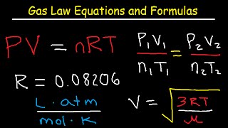 Gas Laws  Equations and Formulas [upl. by Sadye]