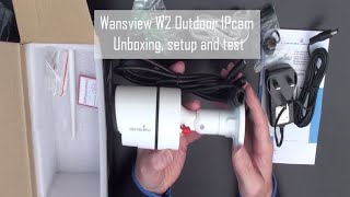 Wansview W2 1080p Outdoor IPcam  Unboxing setup and review [upl. by Engis]