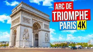 ARC DE TRIOMPHE  Paris France 4K  Place Charles de Gaulle Etoile [upl. by Einnoc338]