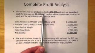 Contribution Margin and CVP Analysis Part 1 of 2 [upl. by Errick540]