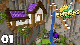 Empires SMP A Caves and Cliffs Starter House  Minecraft 117 Lets Play Episode 1 [upl. by Arotal327]