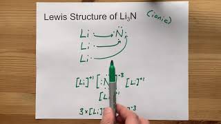 Draw the Lewis Structure of Li3N lithium nitride [upl. by Akeylah]