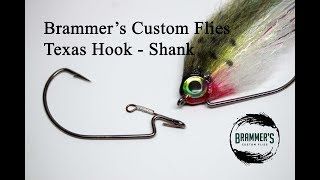 Fly Tying Brammers Custom Texas Hook  Shank for Weedless Baitfish Patterns [upl. by Wallford]