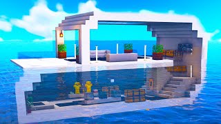 Minecraft Underwater Modern House  How to build an Underwater House in Minecraft Tutorial [upl. by Kelli]